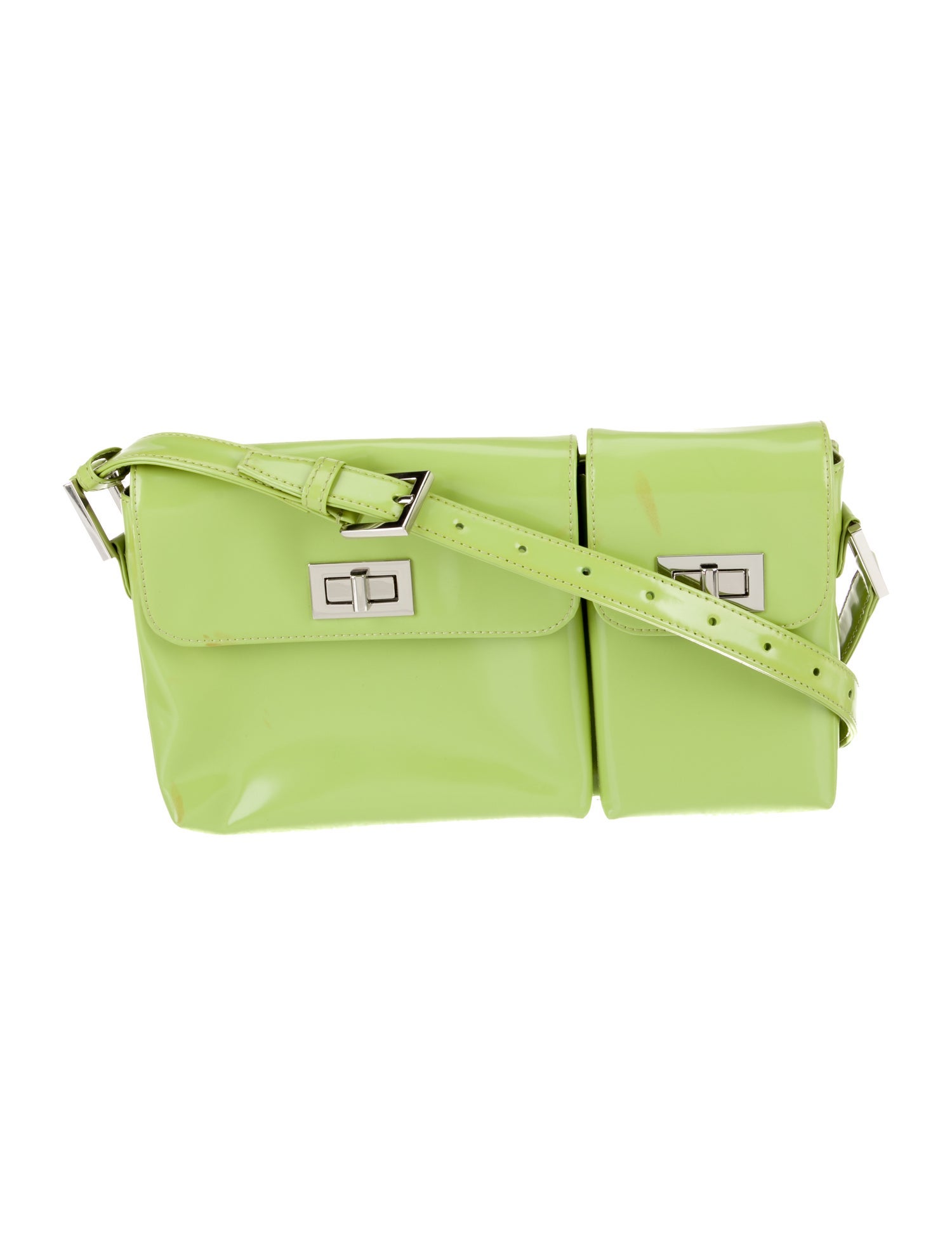 By Far Patent Leather Shoulder Bag