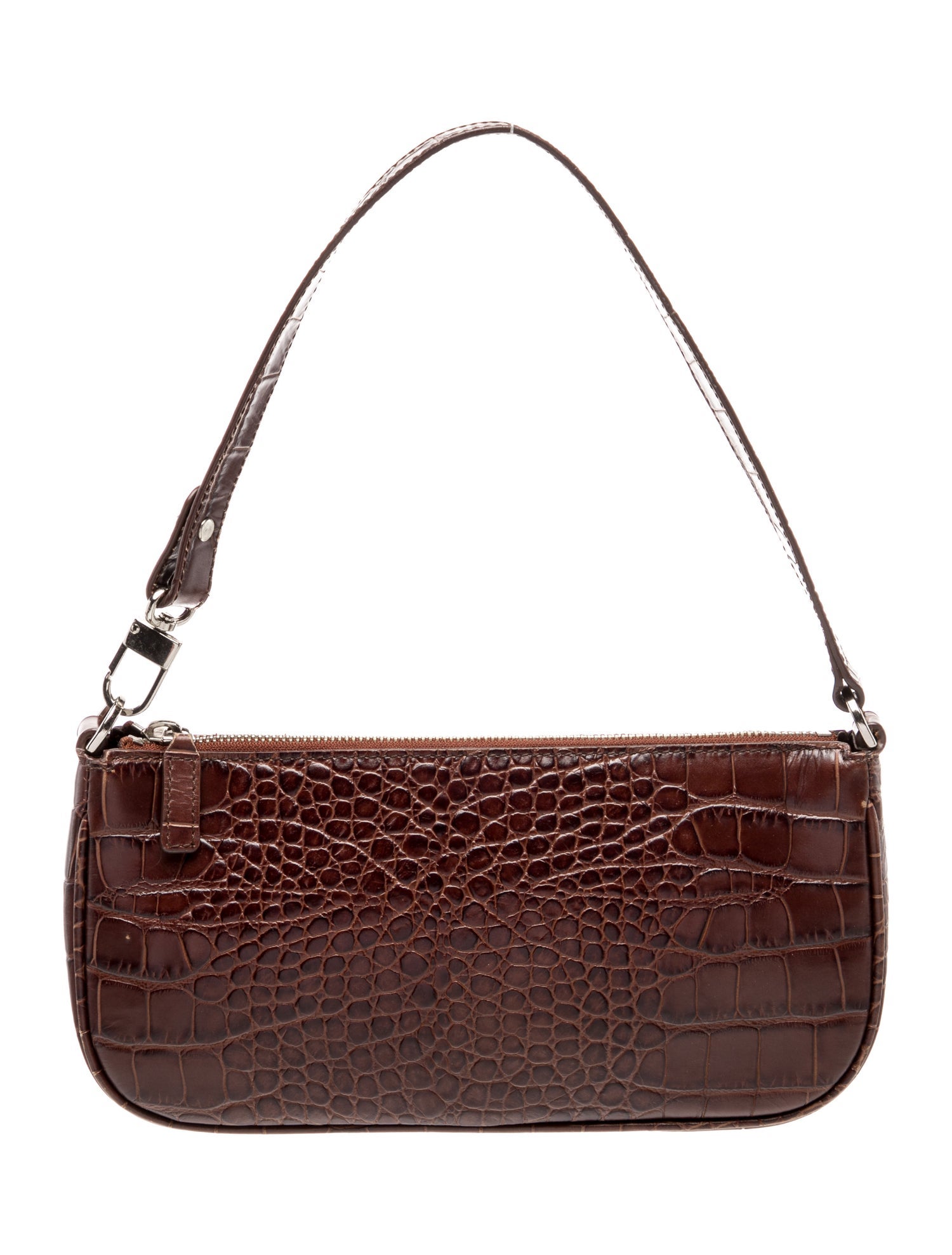 By Far Embossed Leather Shoulder Bag