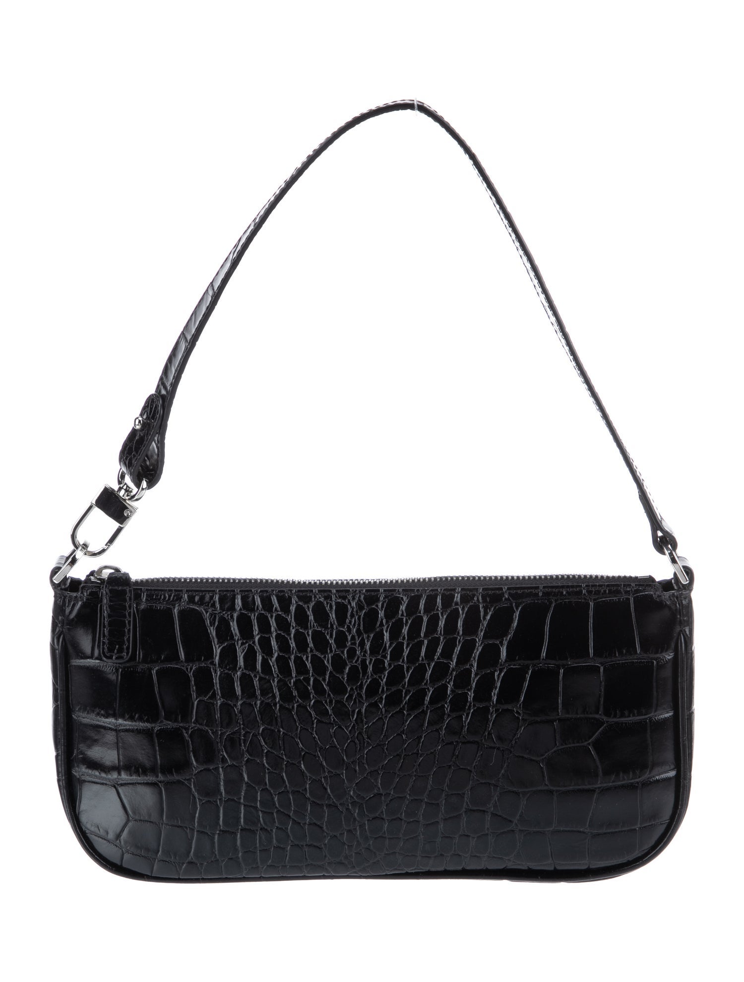 By Far Embossed Leather Top Handle Bag