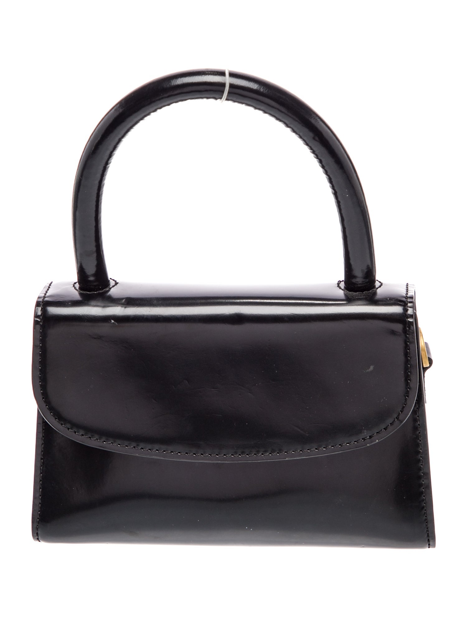 By Far Patent Leather Top Handle Bag