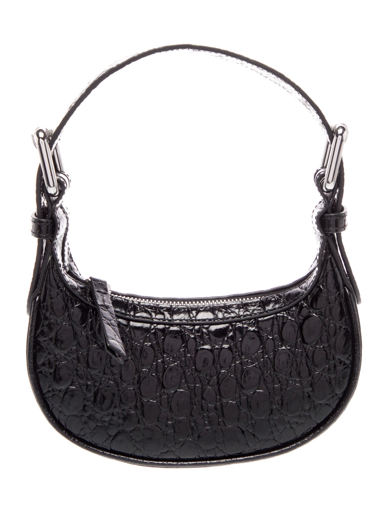 By Far Embossed Leather Top Handle Bag