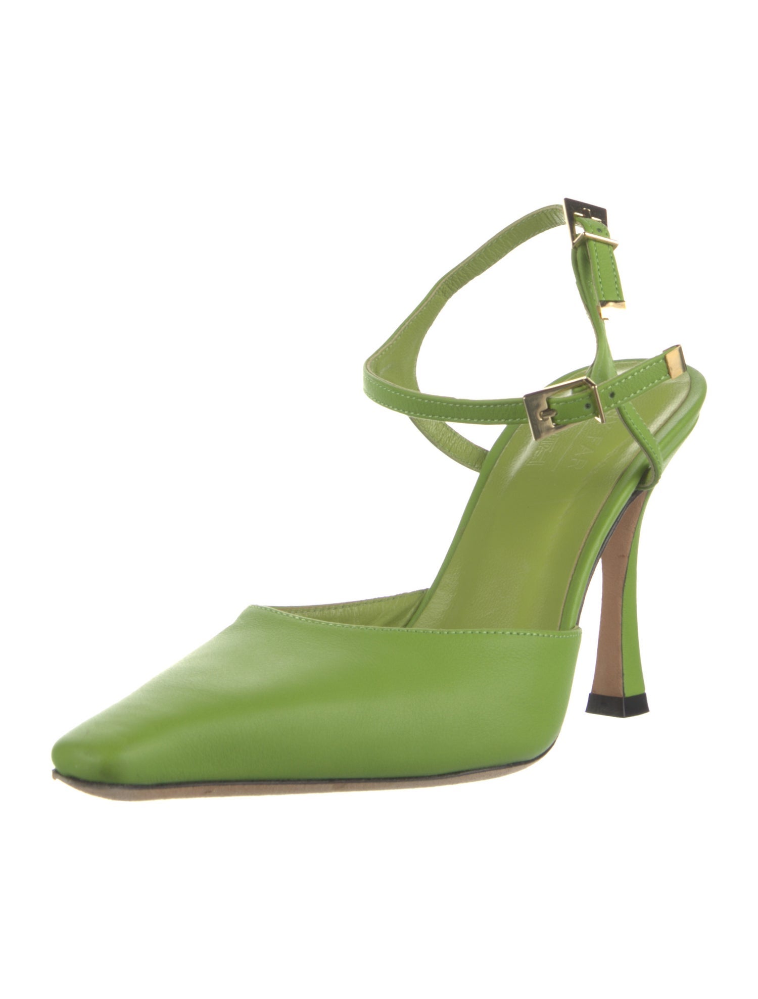 By Far Leather Slingback Pumps