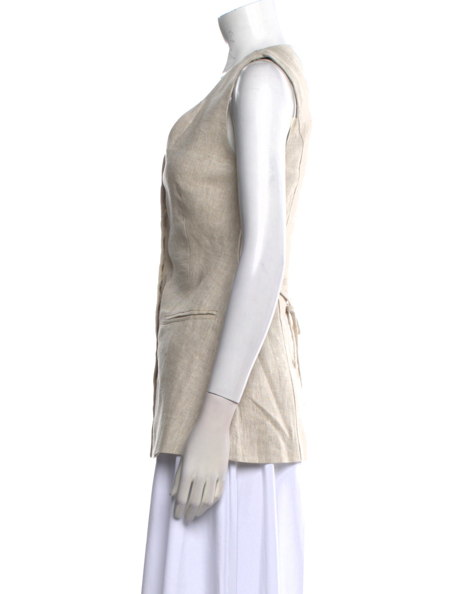 By Malina Linen V-Neck Top w/ Tags