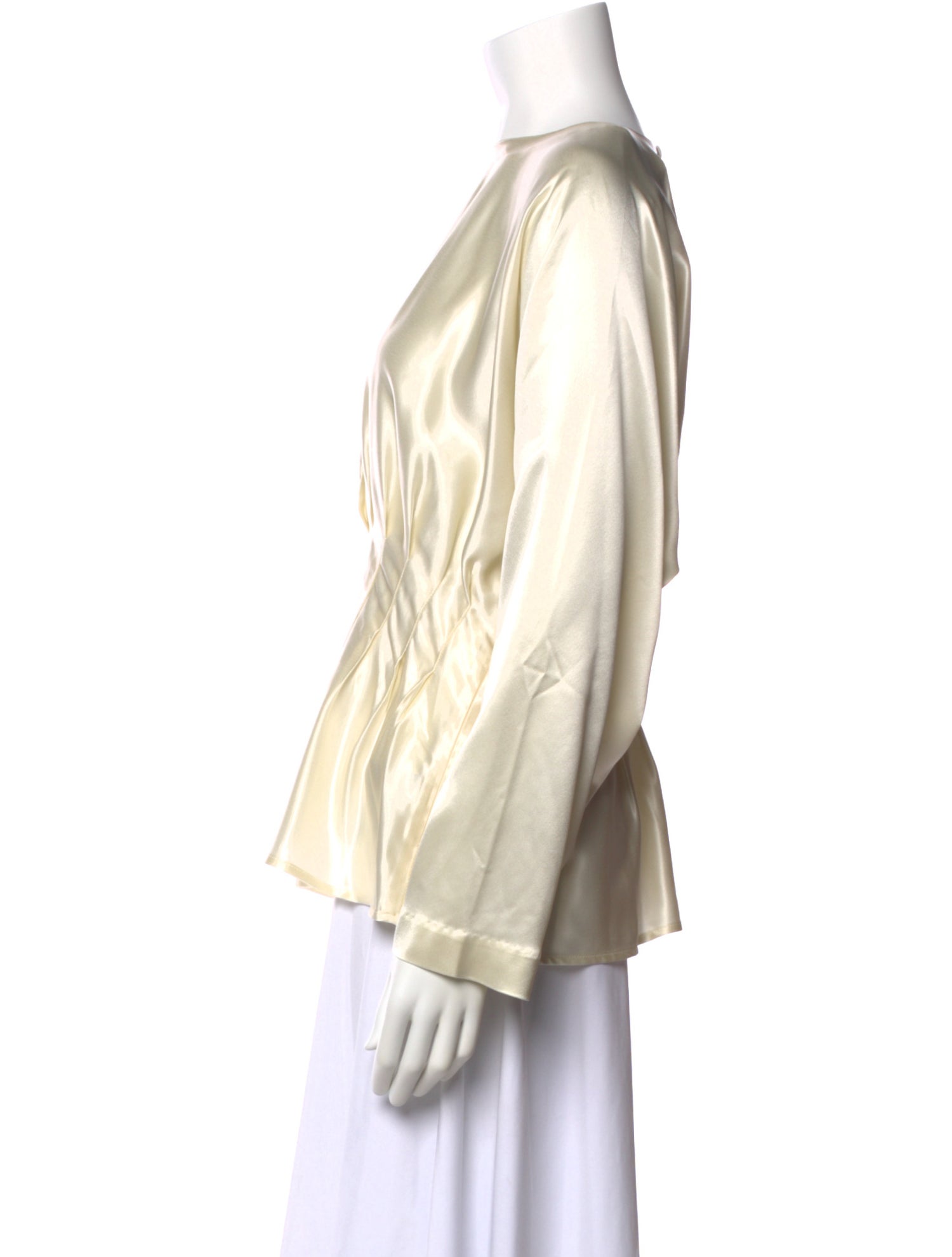 By Malina Bateau Neckline Long Sleeve Blouse w/ Tags