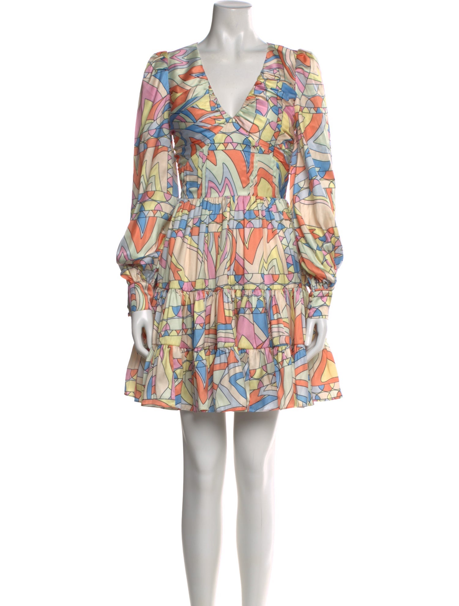 By Malina Printed Mini Dress