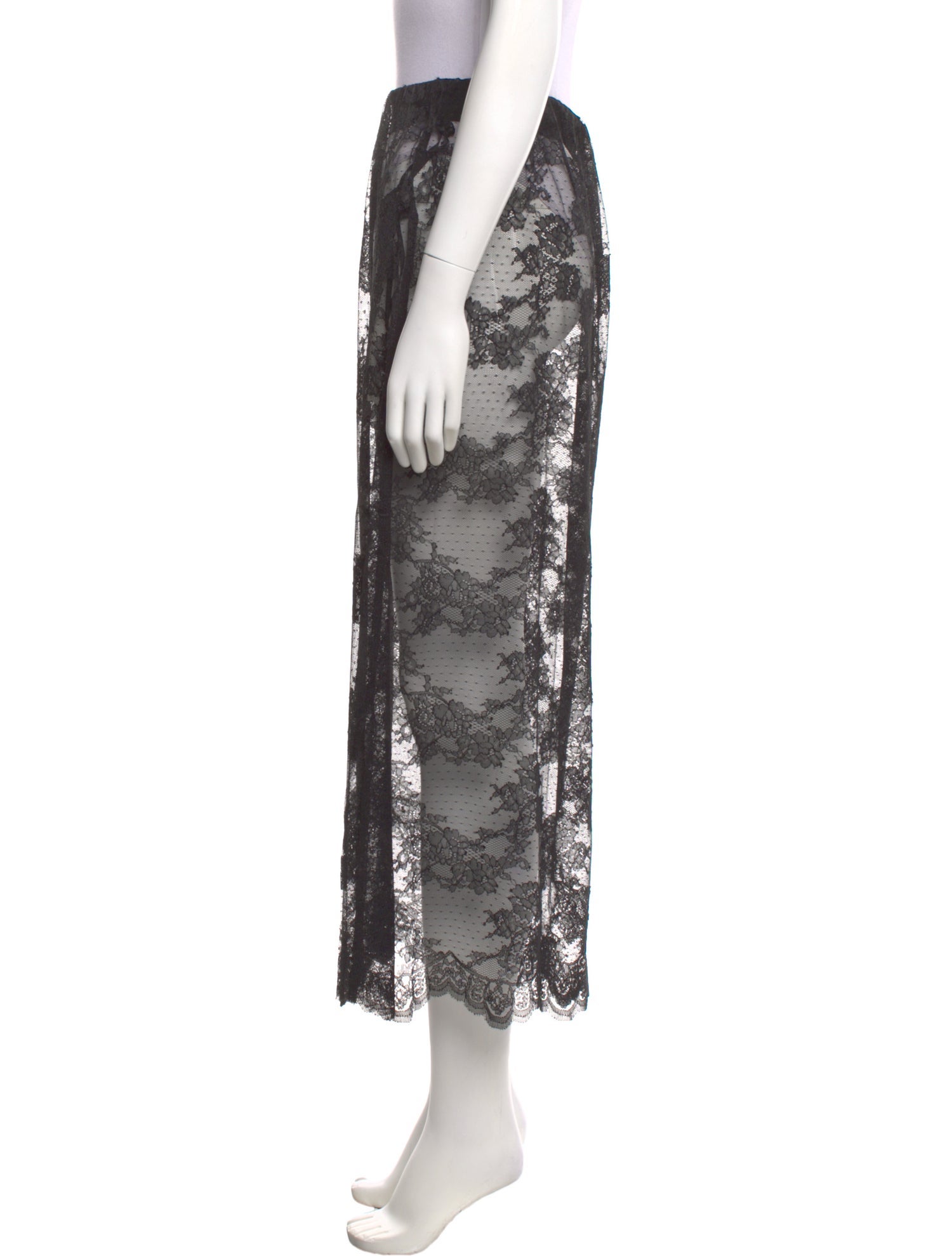 By Malina Lace Pattern Midi Length Skirt