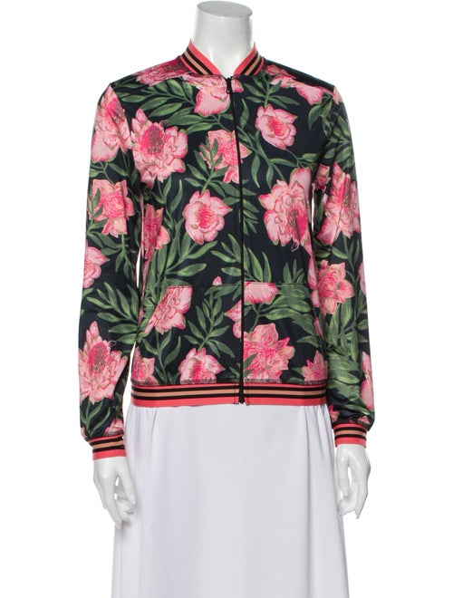 Beyond Yoga Floral Print Bomber Jacket Pink