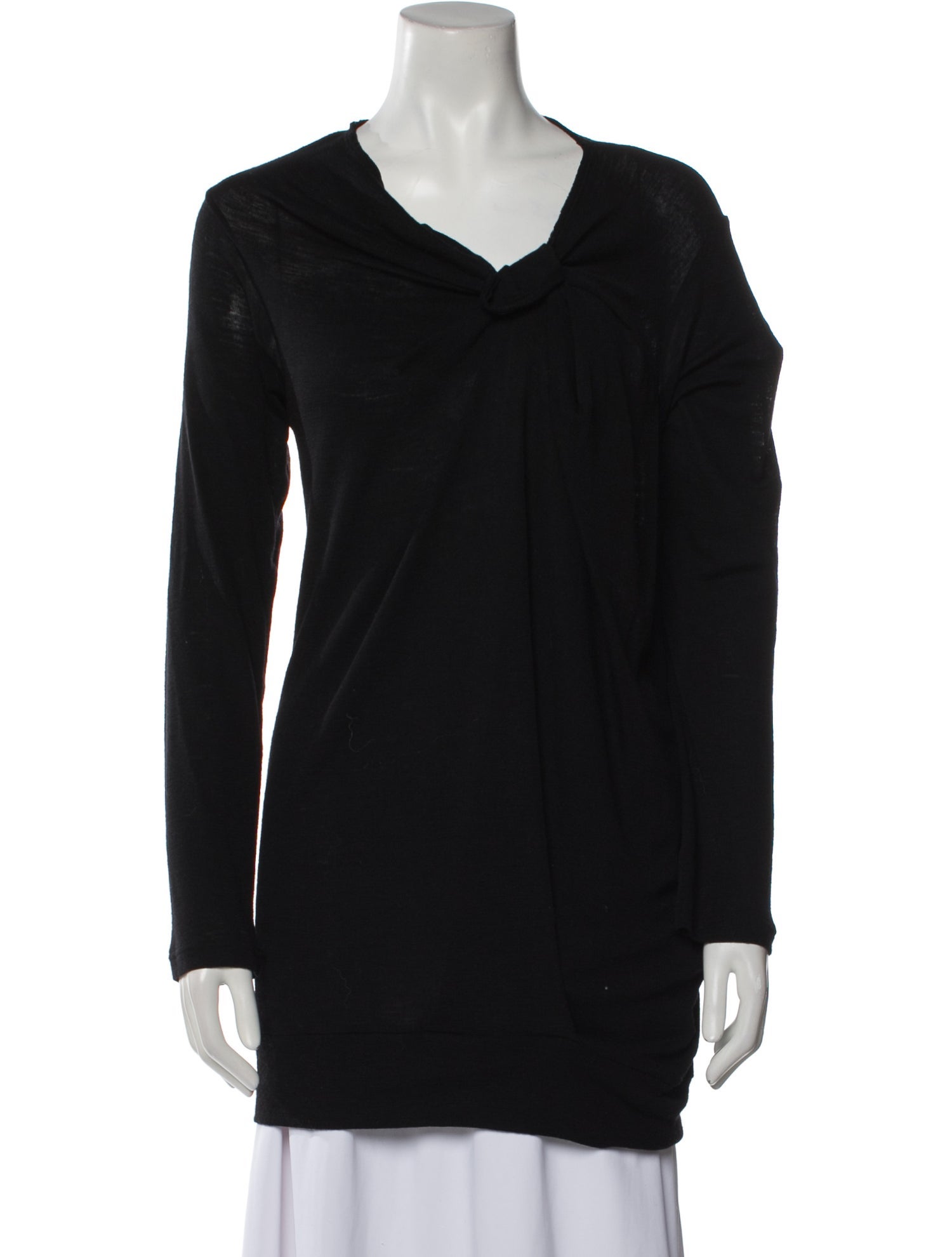 B Yohji Yamamoto Wool Cowl Neck Tunic