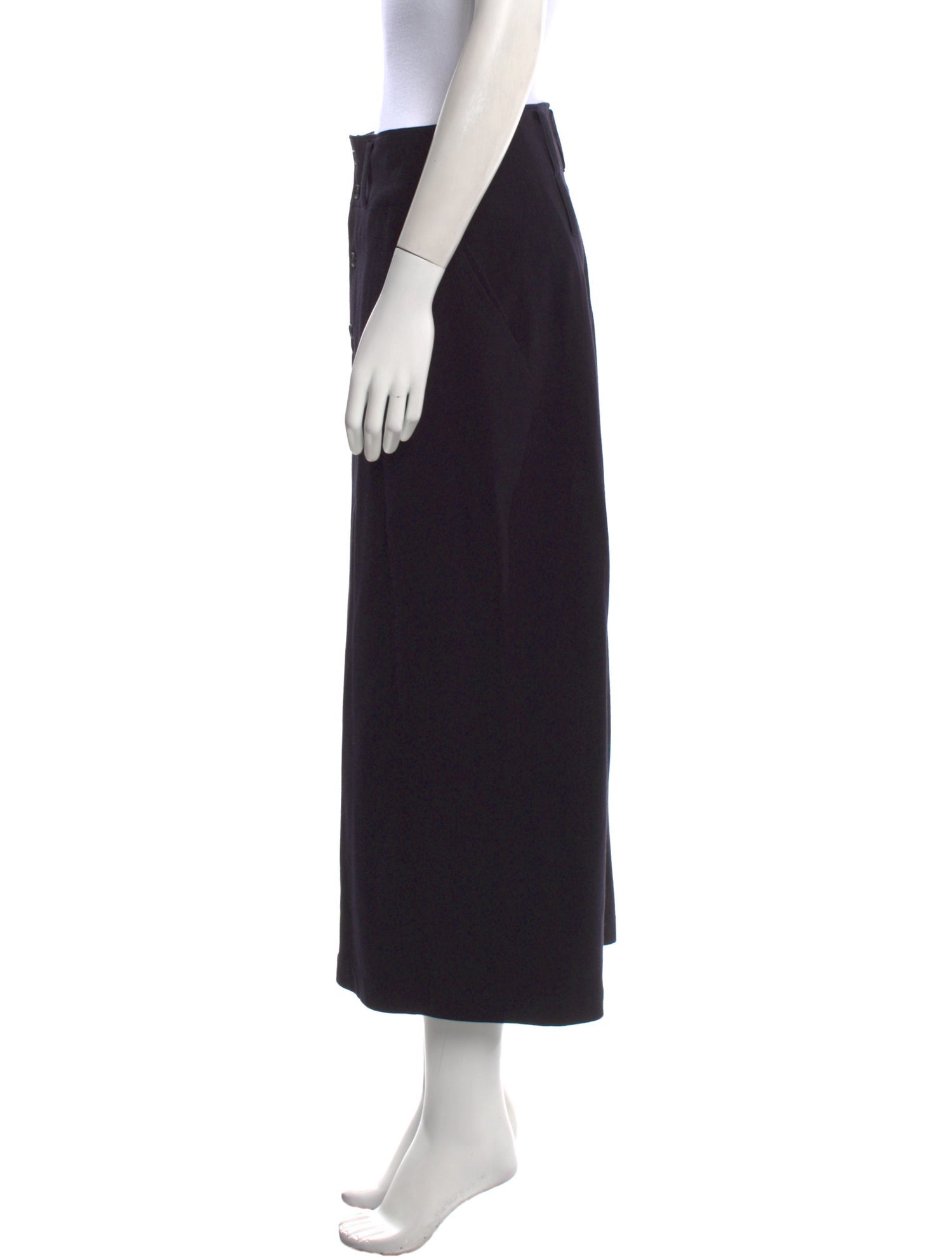 B Yohji Yamamoto Wool Midi Length Skirt