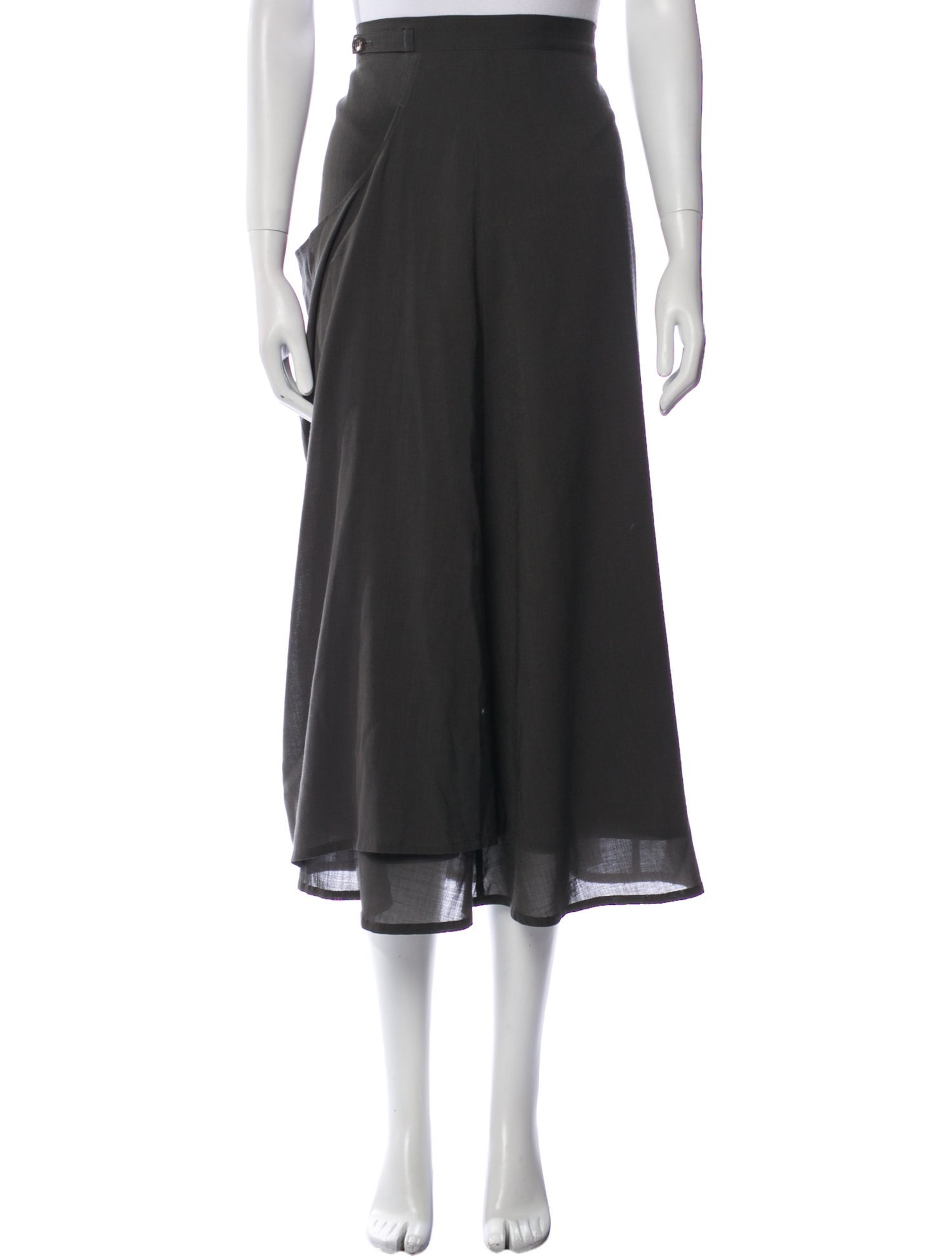 B Yohji Yamamoto Wool Midi Length Skirt