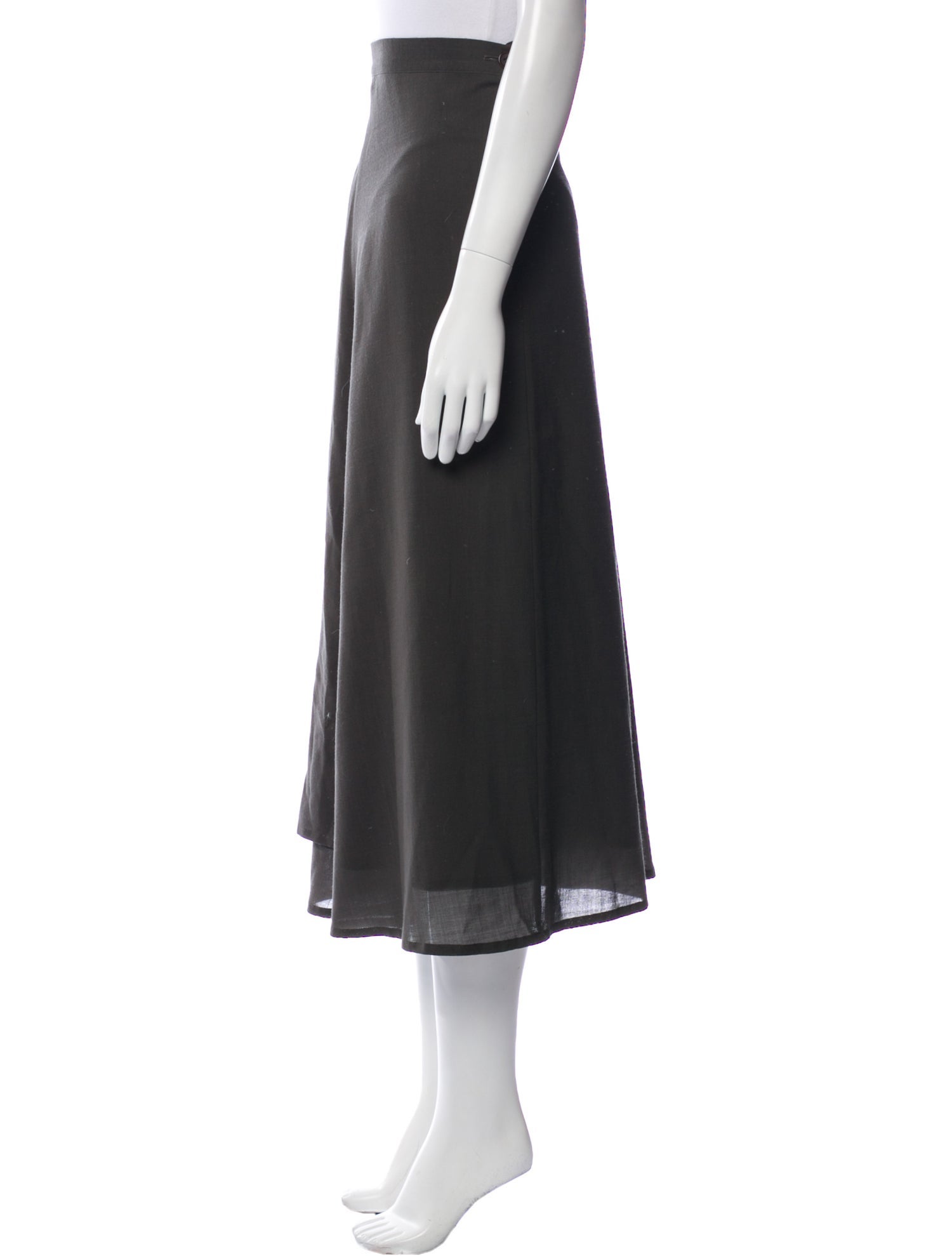 B Yohji Yamamoto Wool Midi Length Skirt