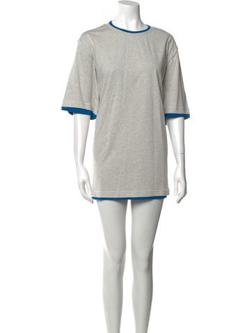 8 by Yoox Tops Crew Neck Three-Quarter Sleeve Tunic S