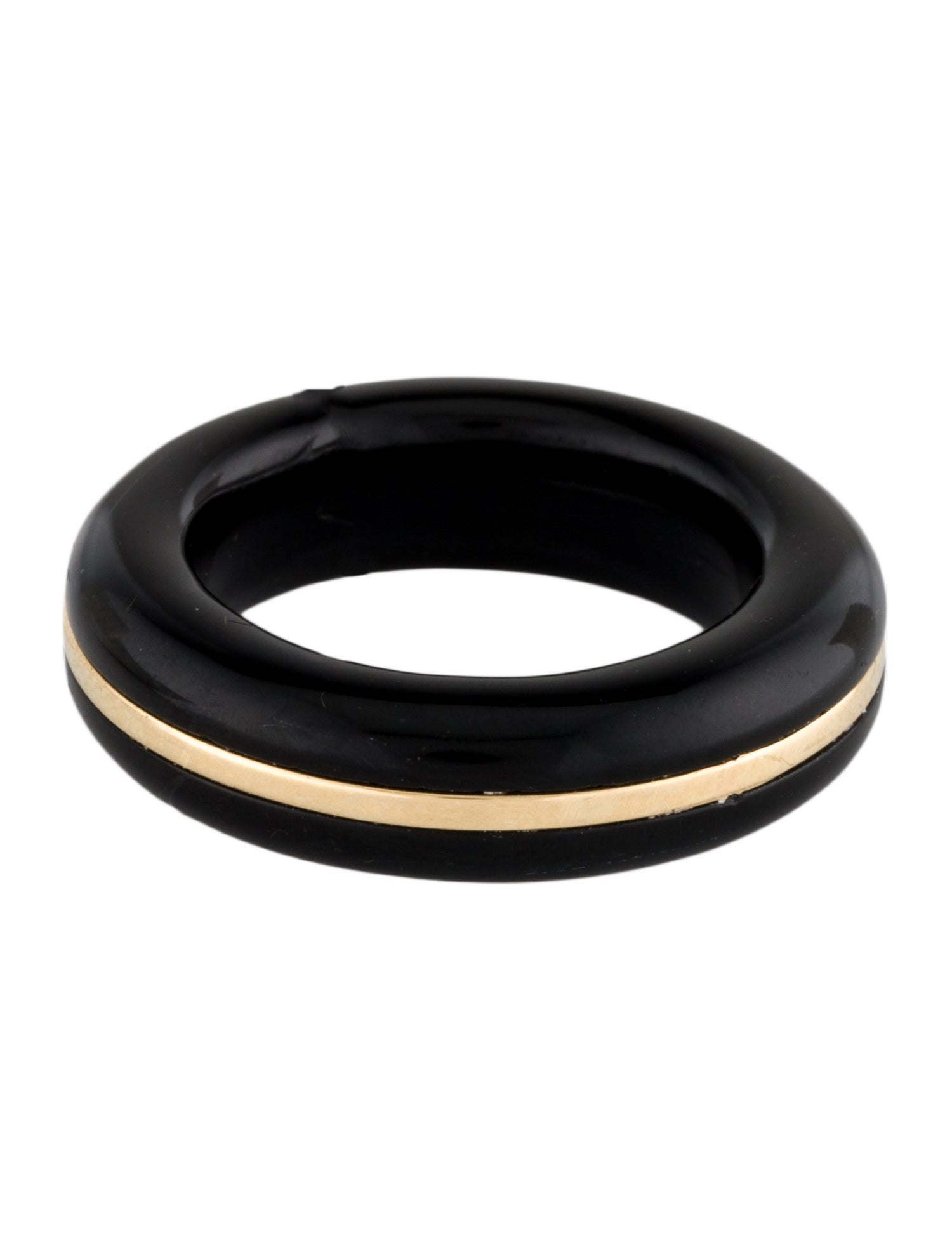 By Pariah 14K Onyx Essential Stacking Ring