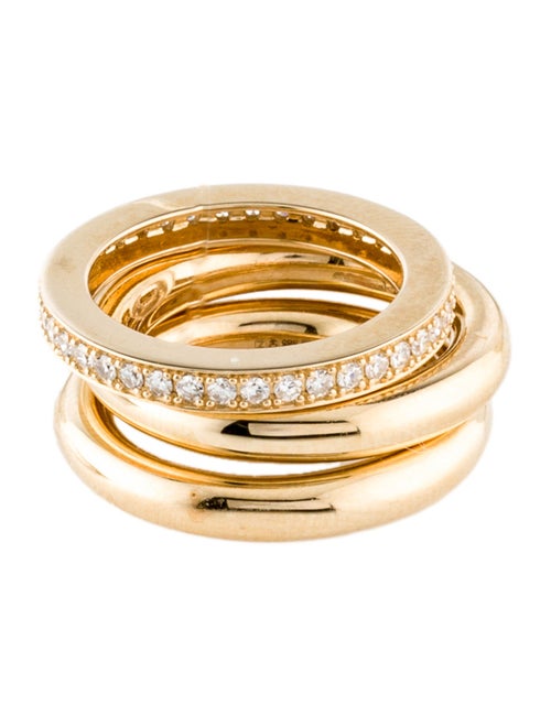 By Pariah 14K Diamond Triple Pinky Ring Stack Band