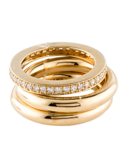 By Pariah 14K Diamond Triple Pinky Ring Stack Band