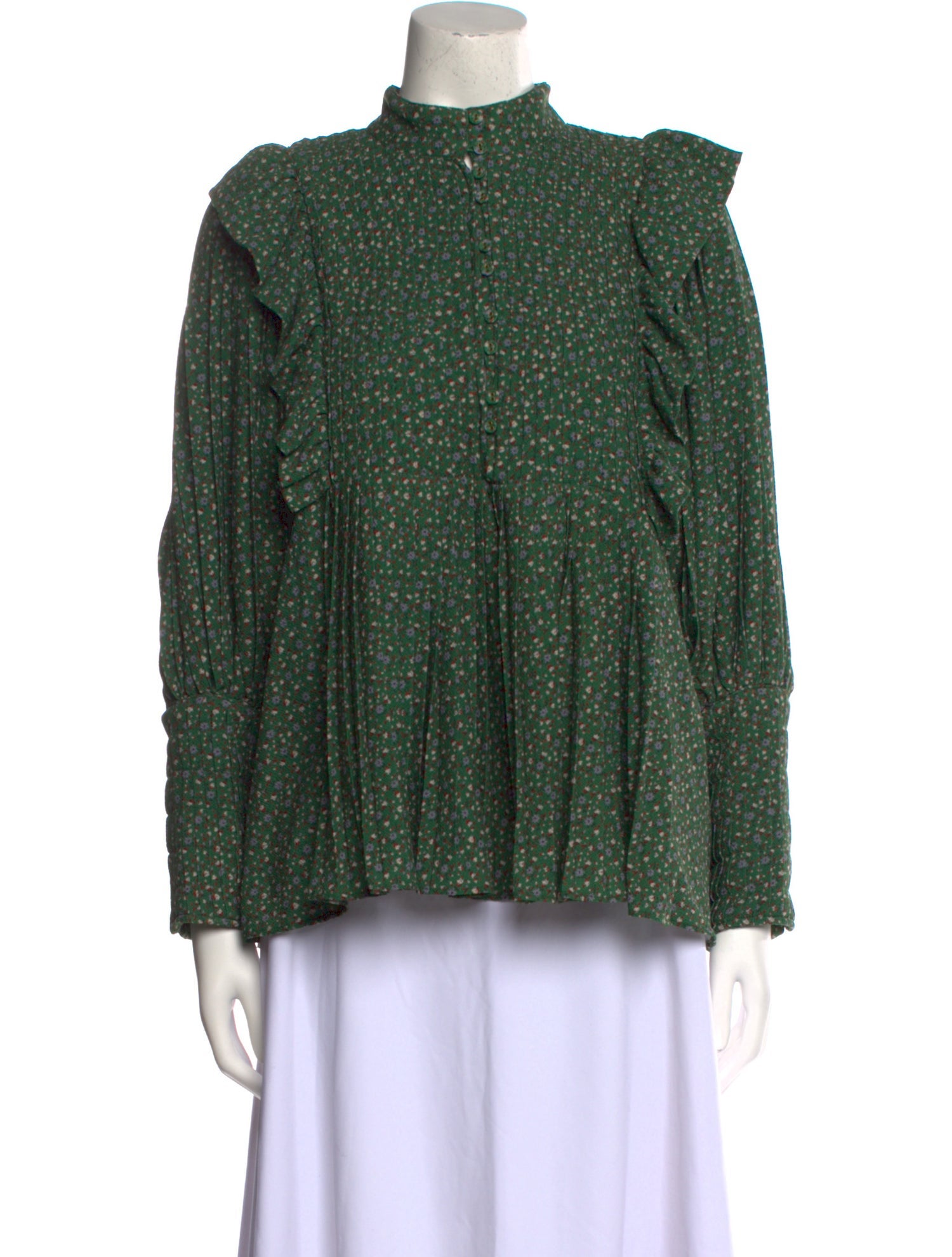 byTiMo Printed Mock Neck Blouse