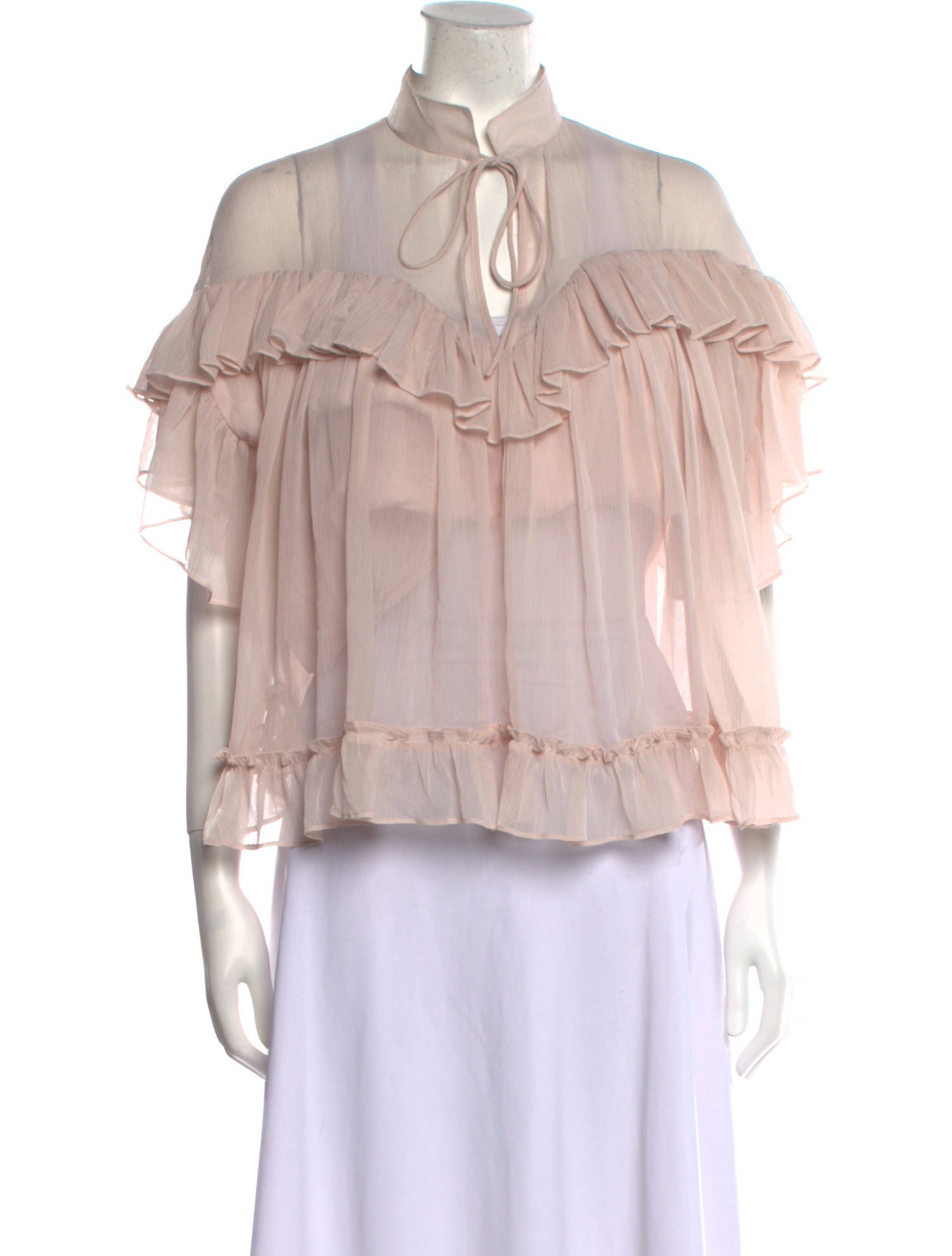 byTiMo Mock Neck Three-Quarter Sleeve Blouse