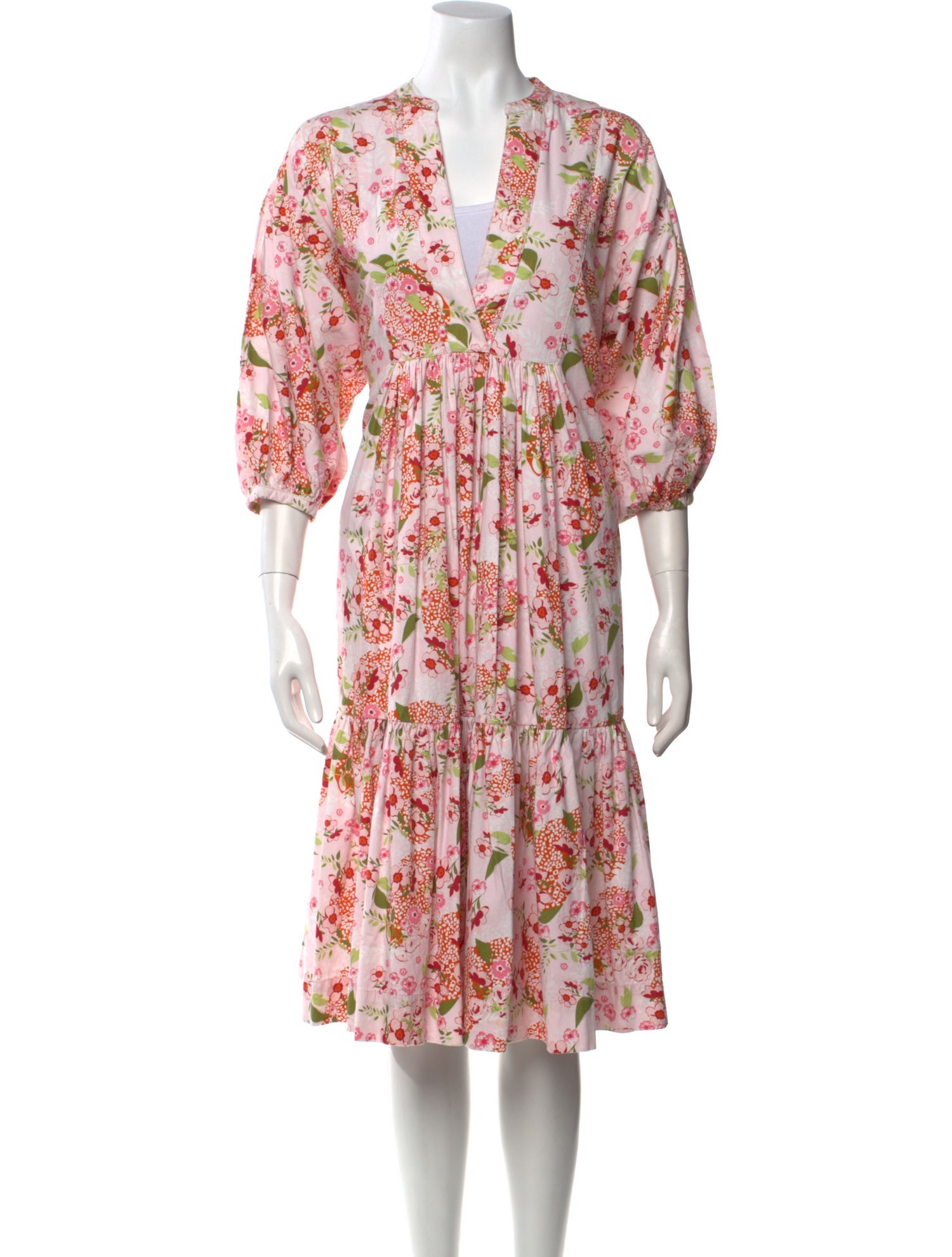 byTiMo Floral Print Midi Length Dress