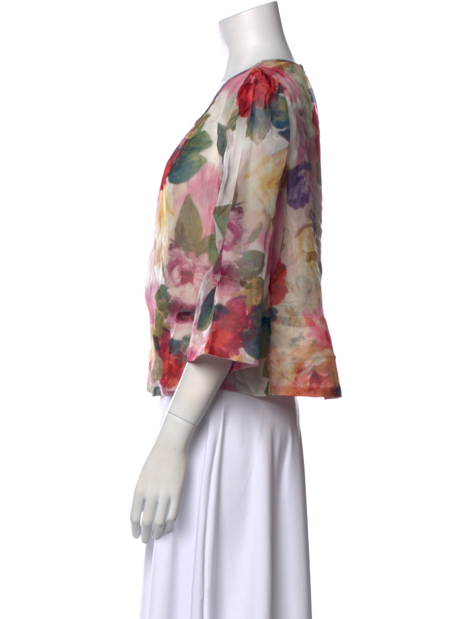 byTiMo Floral Print Scoop Neck Blouse w/ Tags