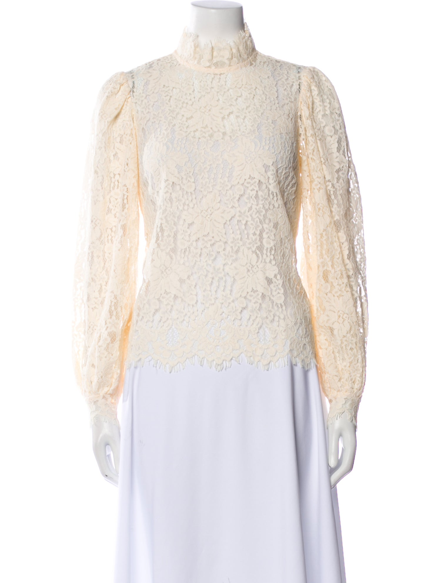 byTiMo Lace Pattern Mock Neck Blouse w/ Tags