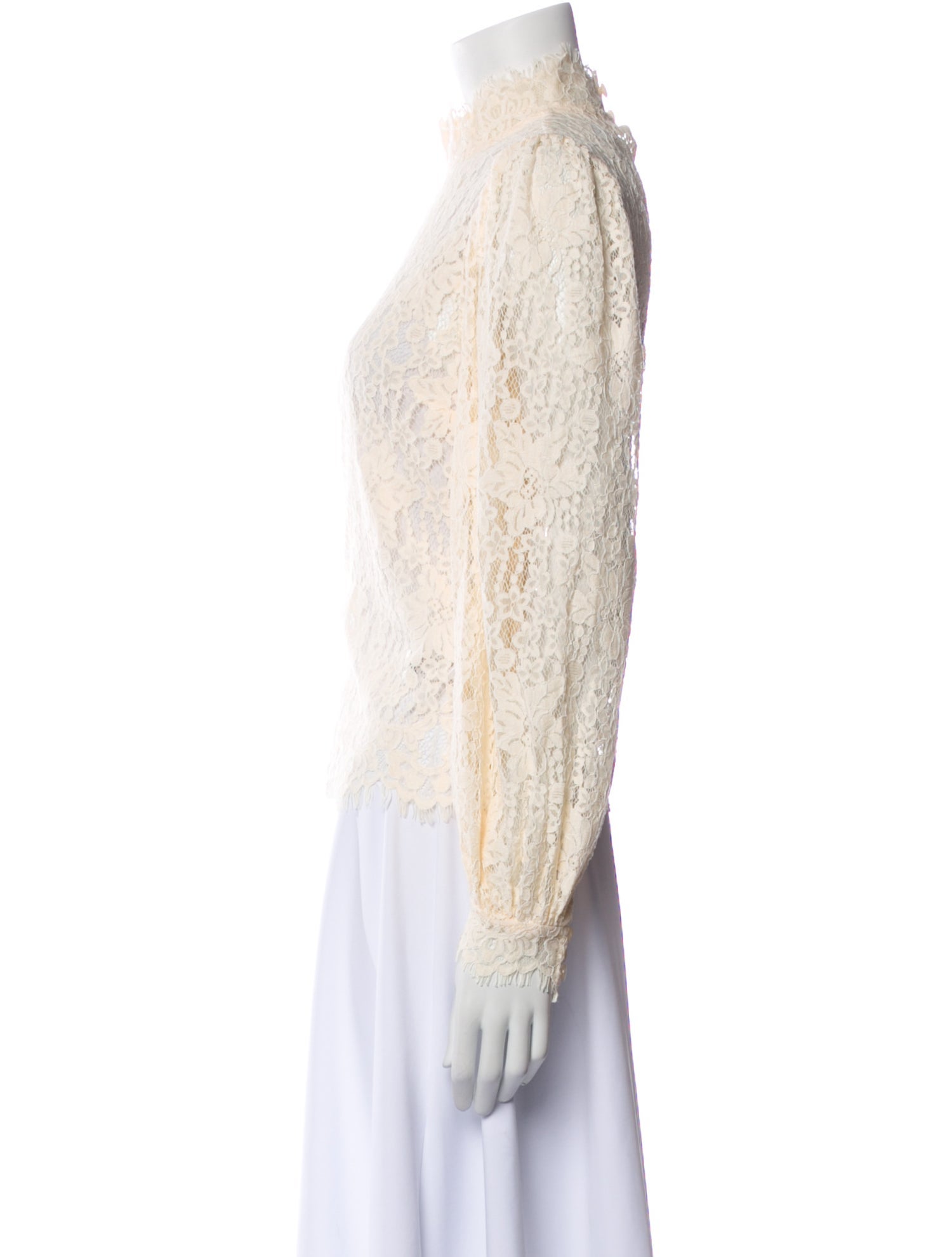 byTiMo Lace Pattern Mock Neck Blouse w/ Tags