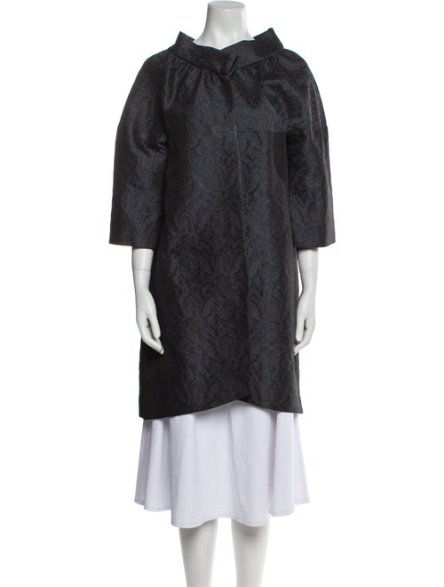 Barbara Tfank Jacquard Faux Fur Coat