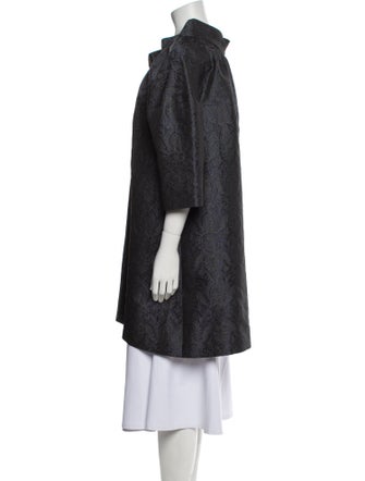 Barbara Tfank Jacquard Faux Fur Coat