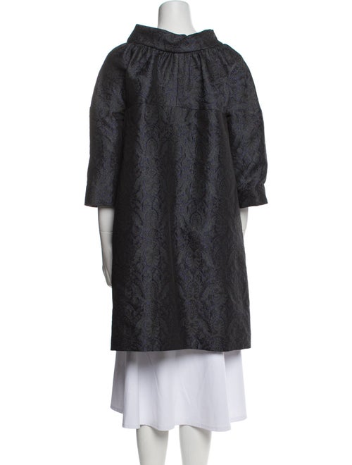 Barbara Tfank Jacquard Faux Fur Coat