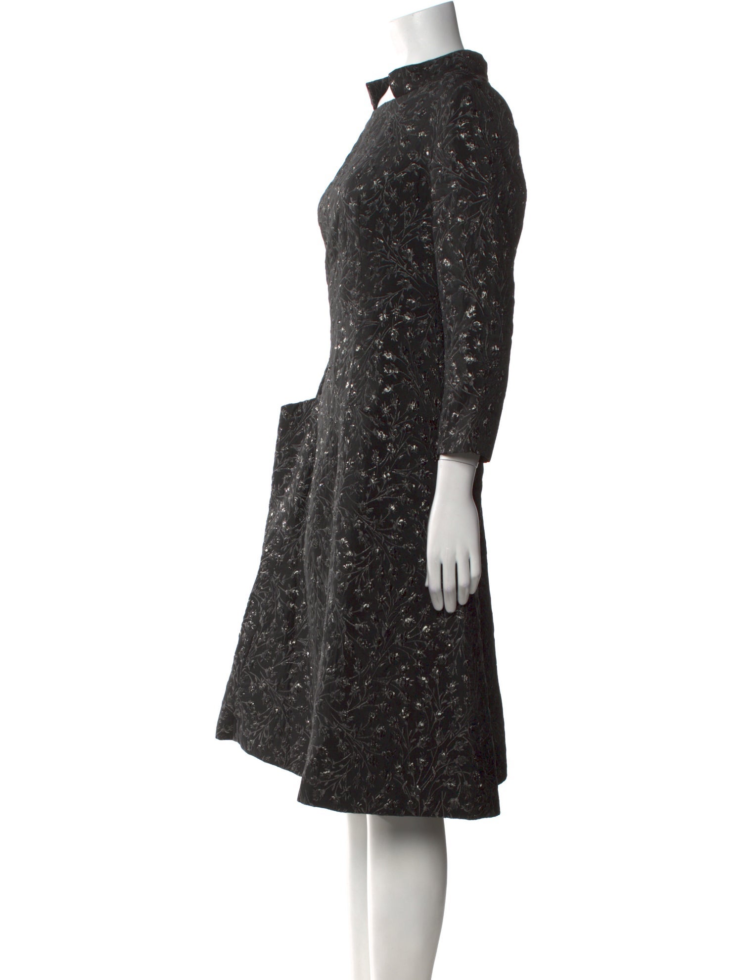 Barbara Tfank Square Neckline Knee-Length Dress