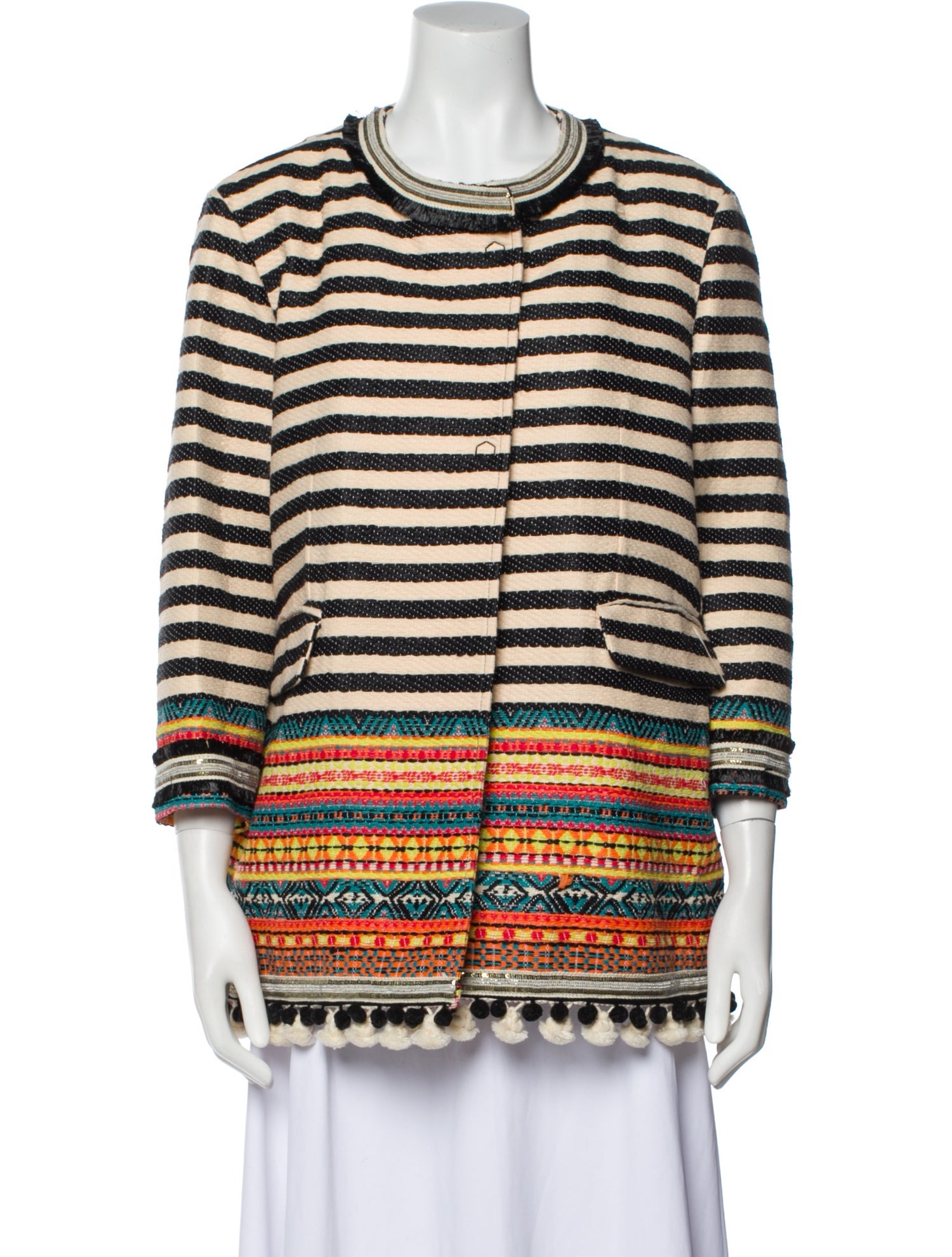 Bazar Deluxe Striped Evening Jacket