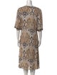 Bazar Deluxe Printed Midi Length Dress