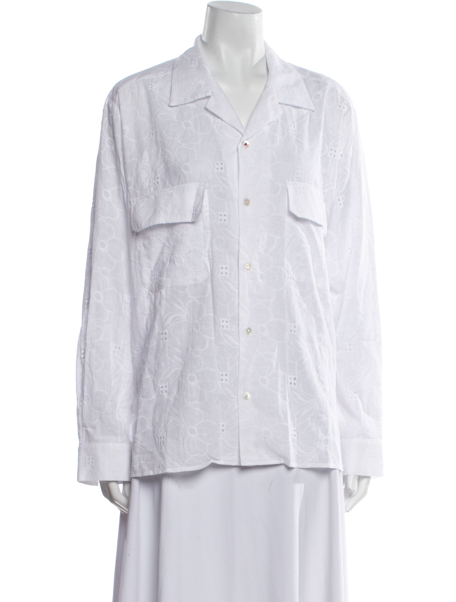 Bazilika Long Sleeve Button-Up Top