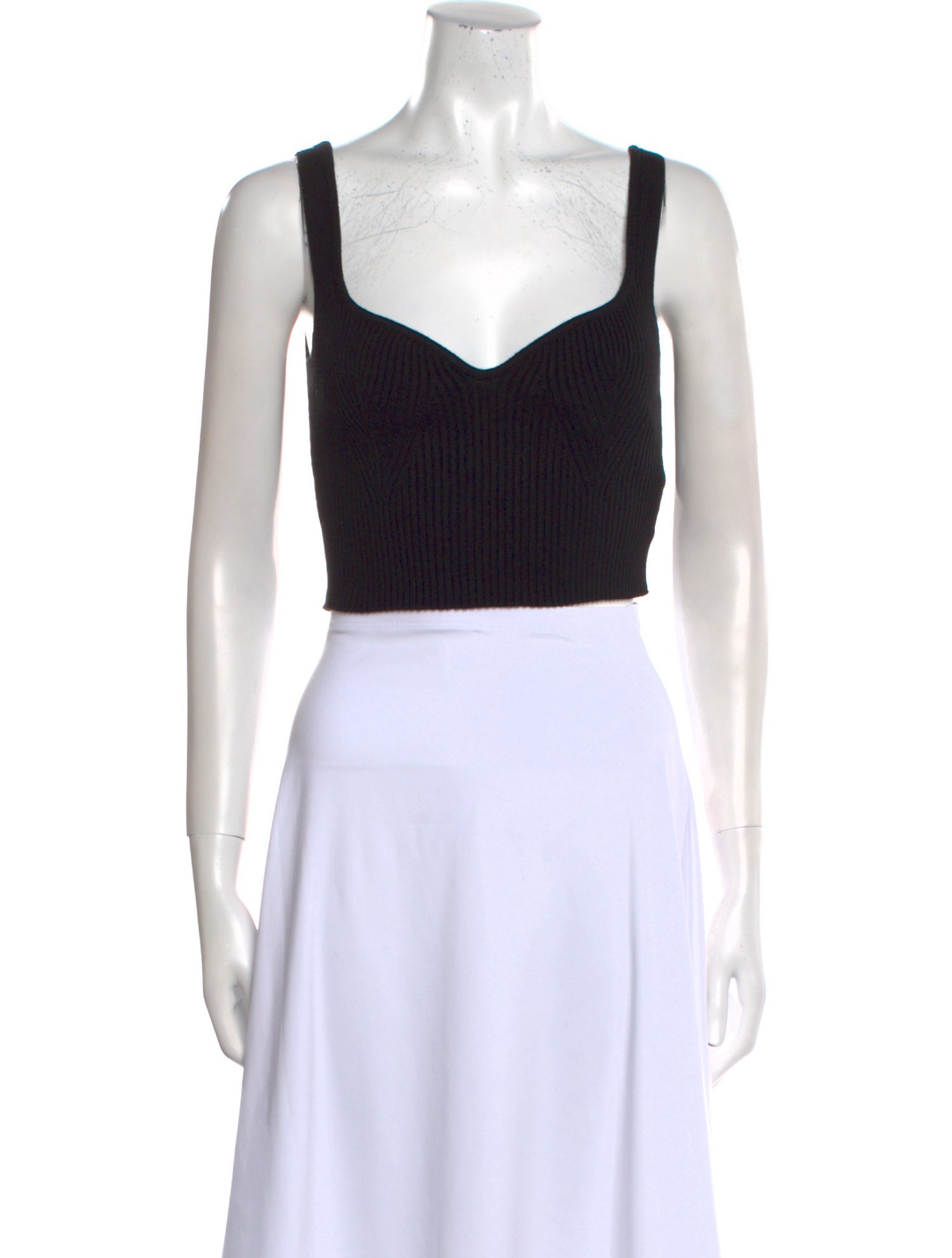 Bazilika Square Neckline Sleeveless Crop Top