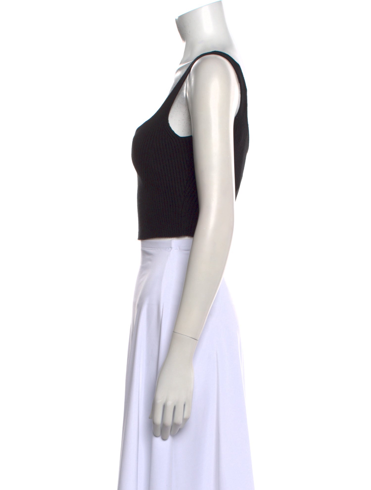 Bazilika Square Neckline Sleeveless Crop Top