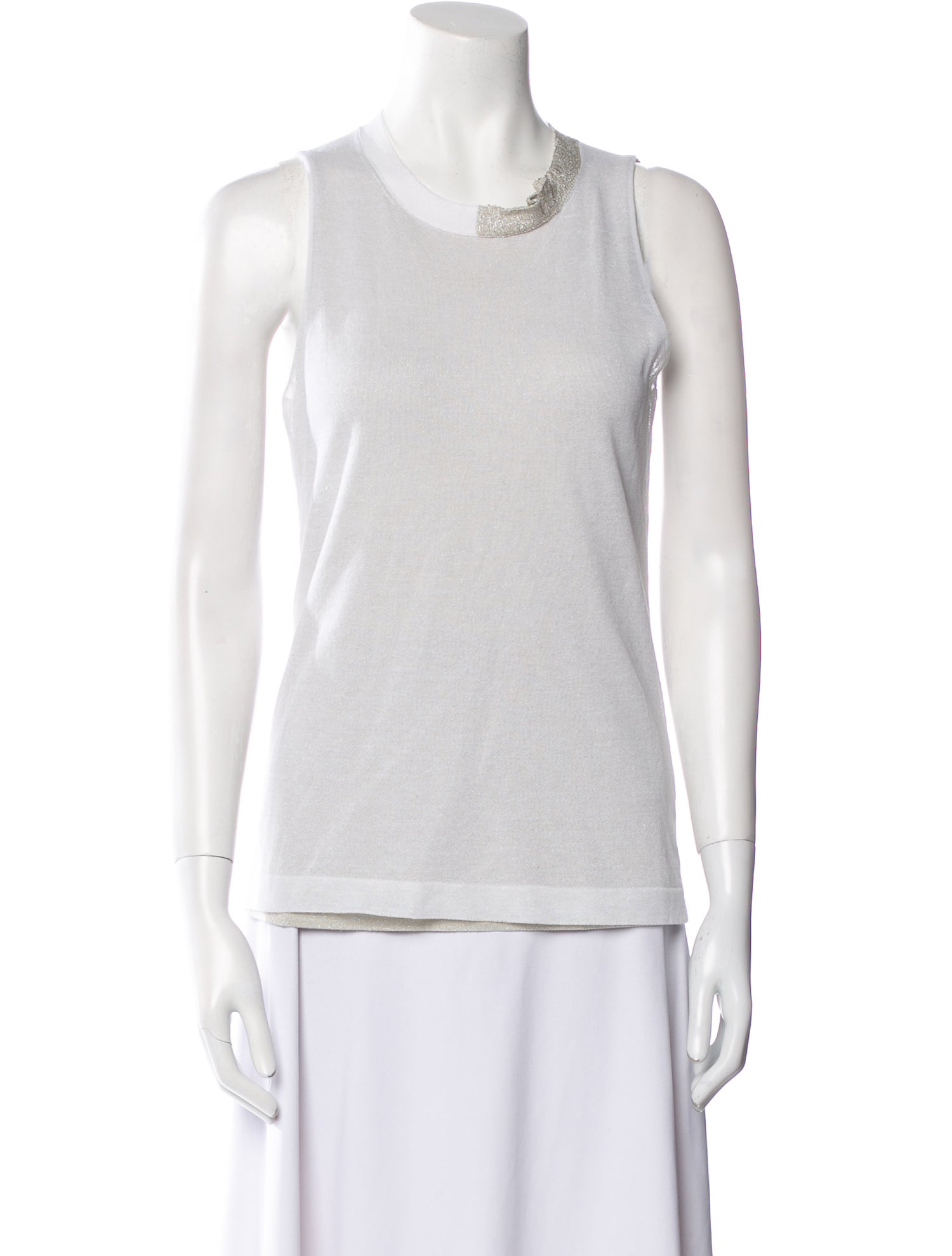 Cividini Crew Neck Sleeveless Top