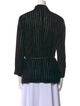 Cividini Striped Mock Neck Button-Up Top