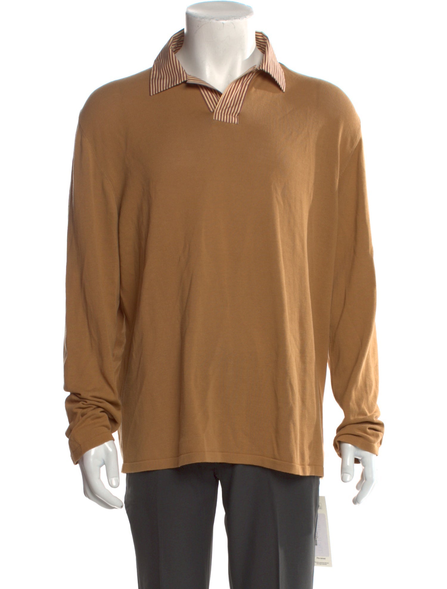 Cividini Graphic Print Collar Polo Sweater