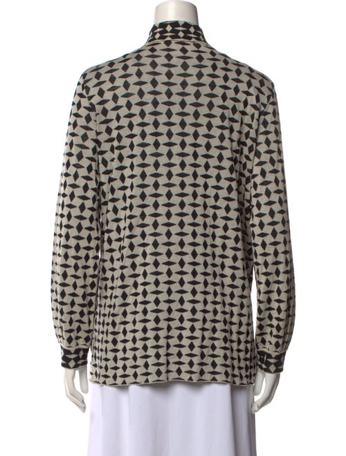 Cividini Printed Long Sleeve Button-Up Top