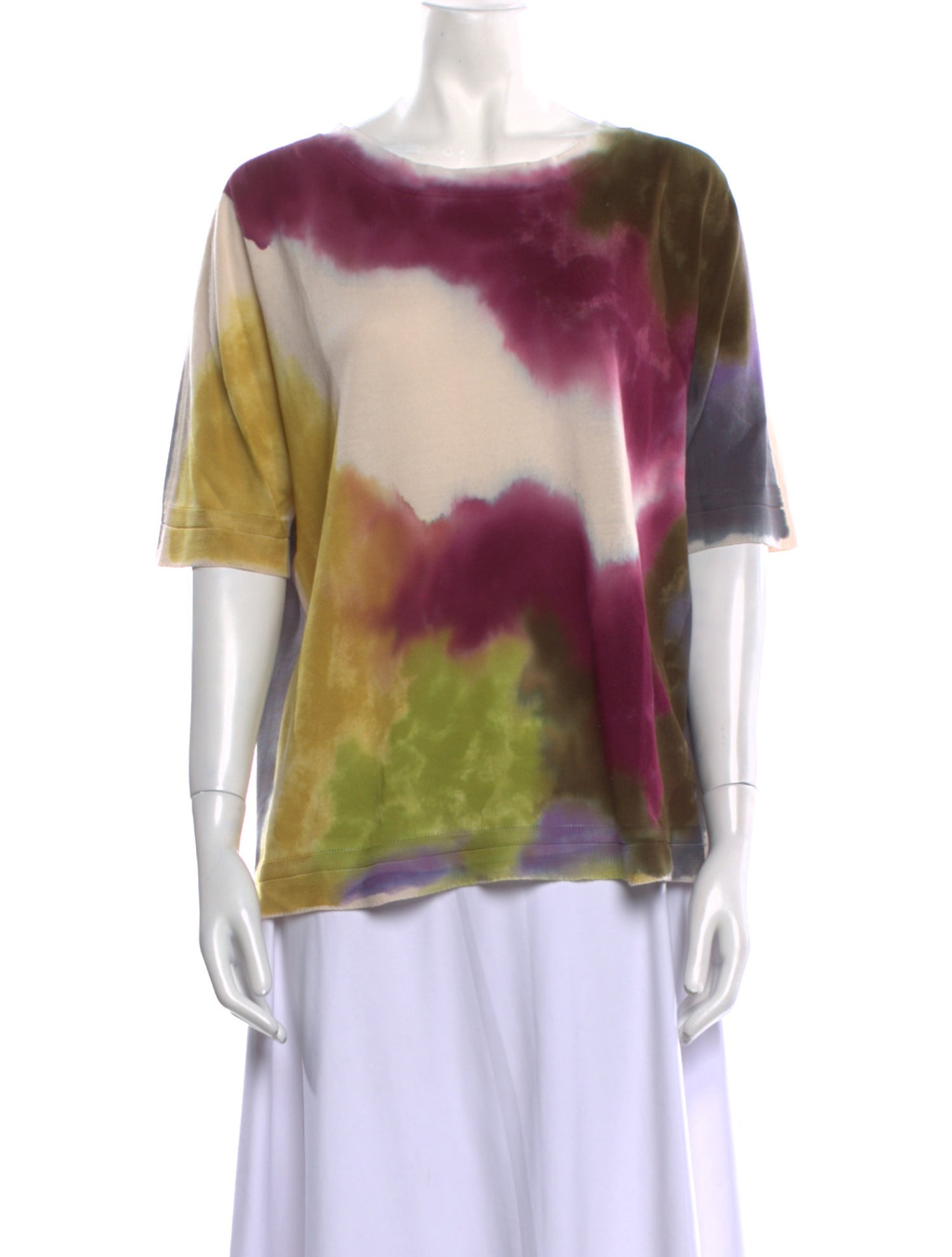 Cividini Tie-Dye Print Scoop Neck T-Shirt