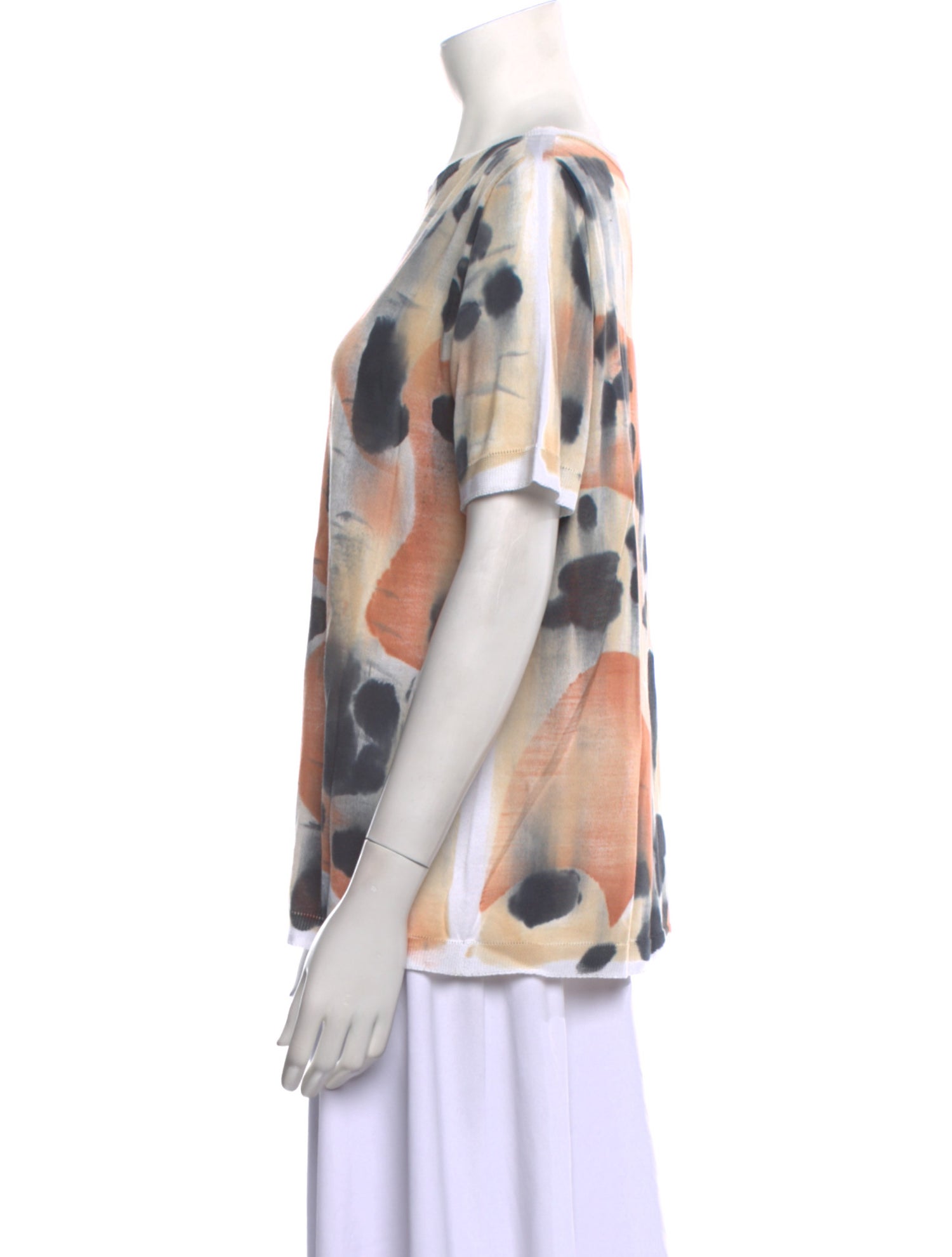 Cividini Printed Bateau Neckline T-Shirt