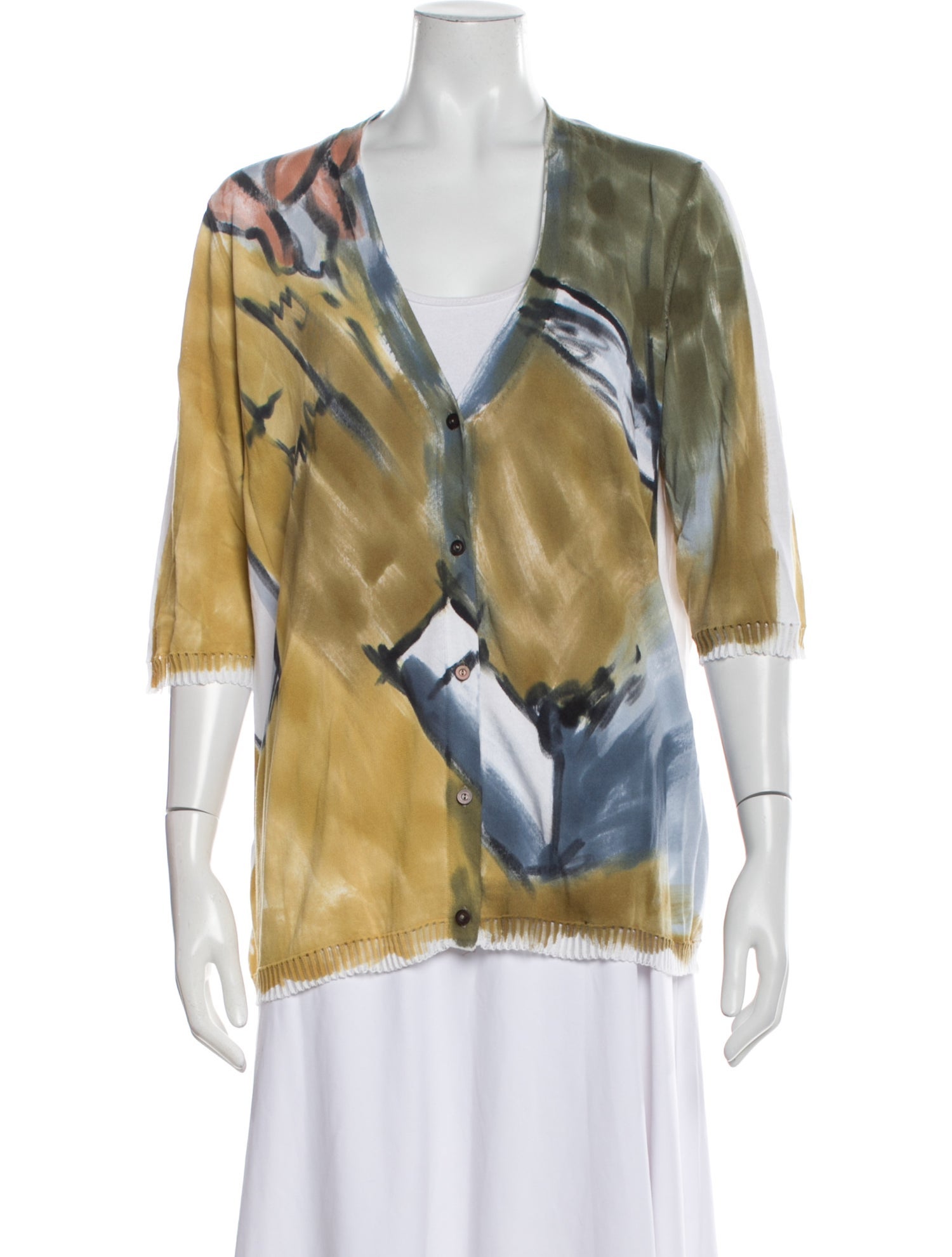 Cividini Printed V-Neck Sweater