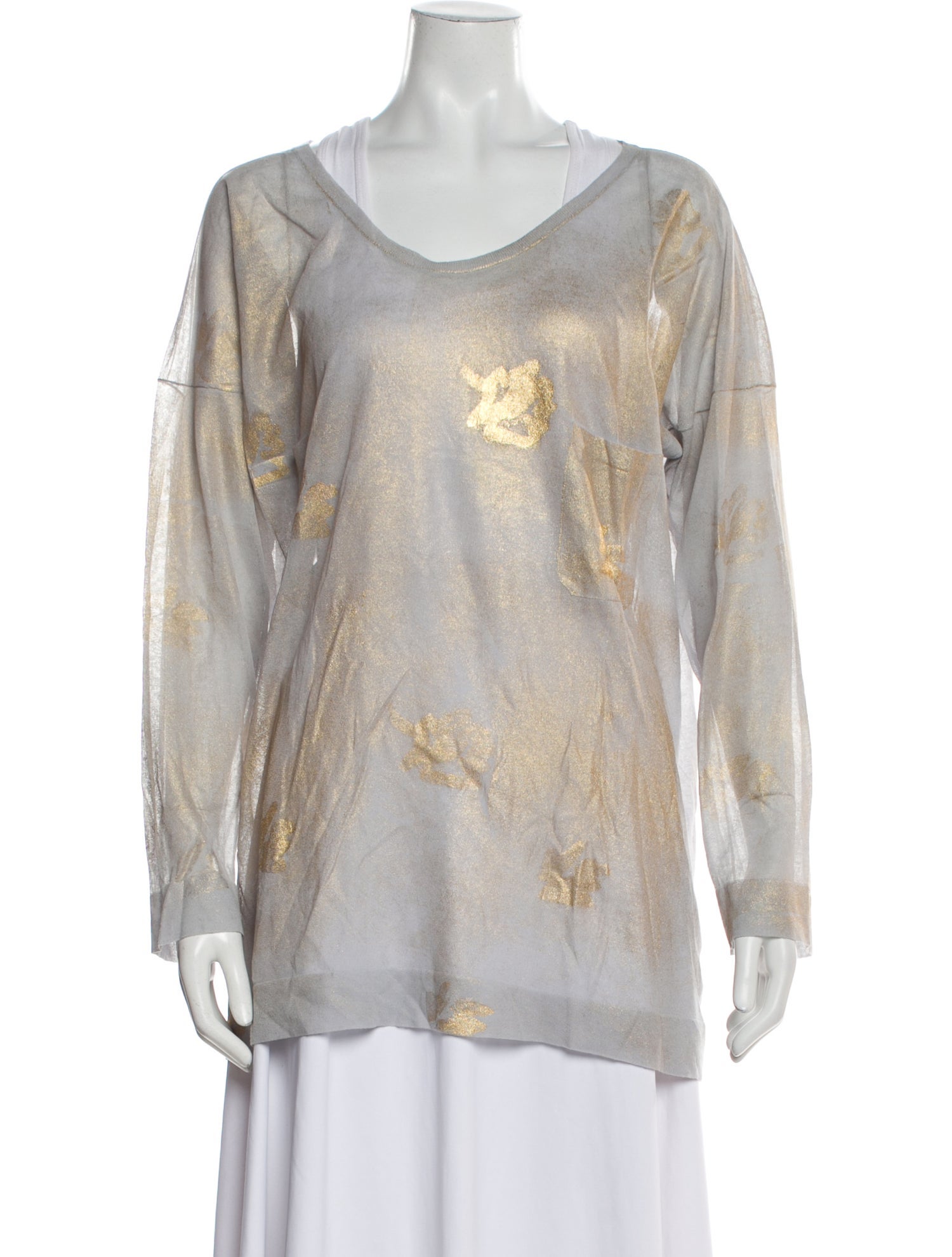 Cividini Tie-Dye Print Scoop Neck Top