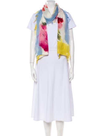 Cividini Silk Floral Print Scarf