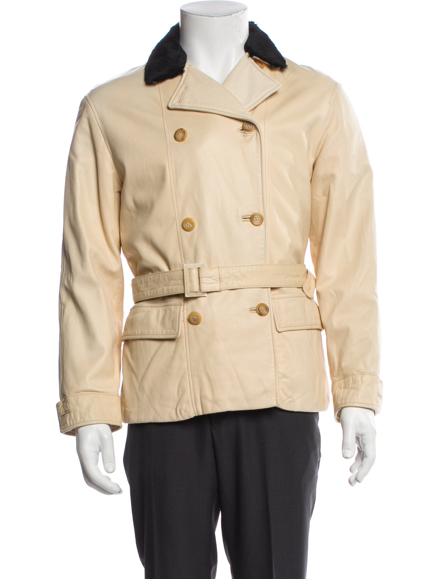 Cividini Leather Trench Coat