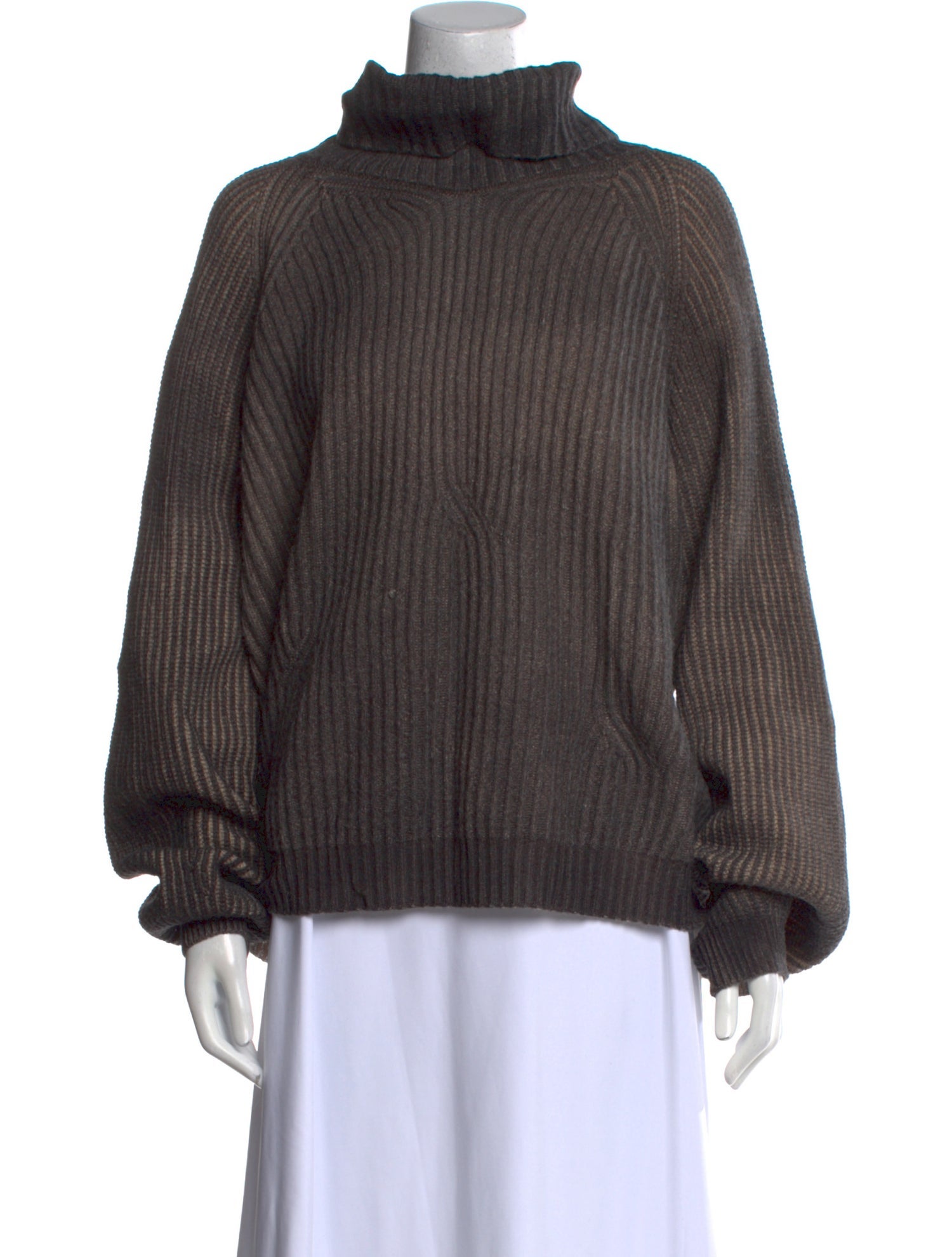 Cividini Camel Leather Turtleneck Sweater