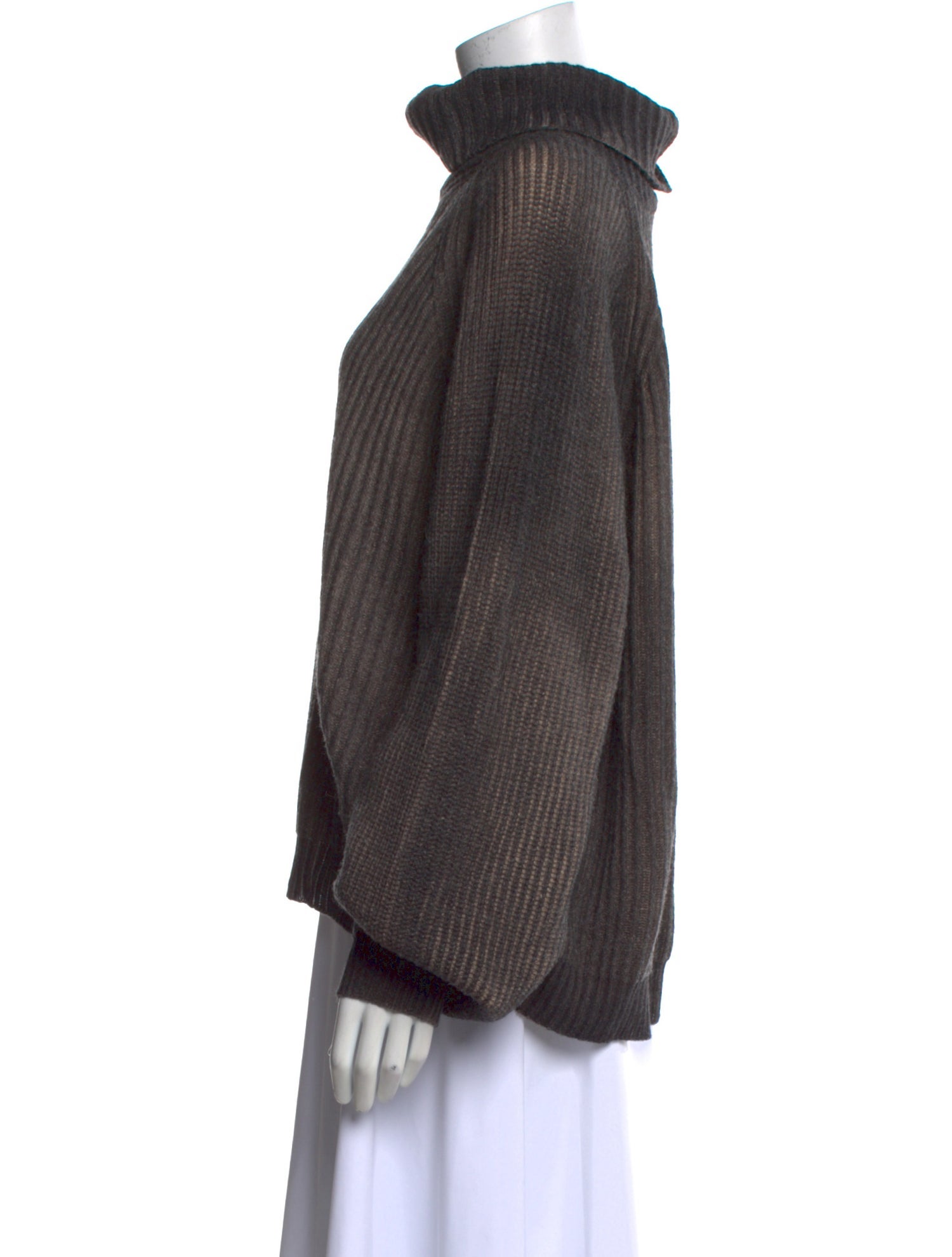 Cividini Camel Leather Turtleneck Sweater