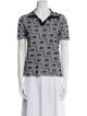 Cividini Printed Short Sleeve Button-Up Top