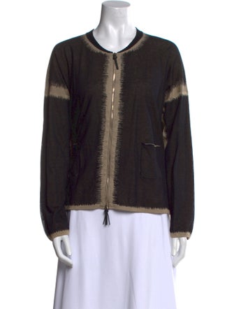 Cividini Colorblock Pattern Crew Neck Sweater