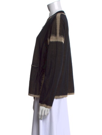 Cividini Colorblock Pattern Crew Neck Sweater