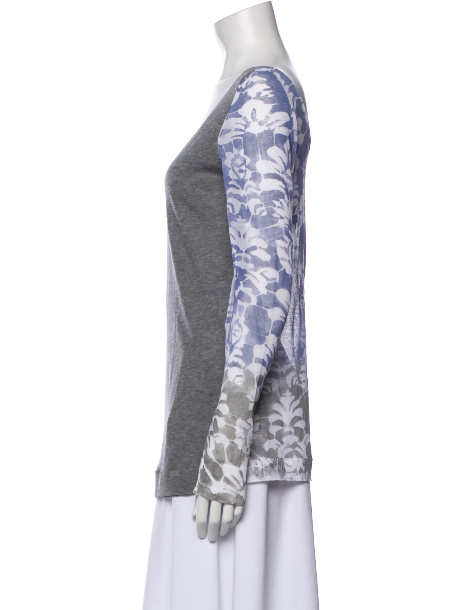 Cividini V-Neck Long Sleeve Top